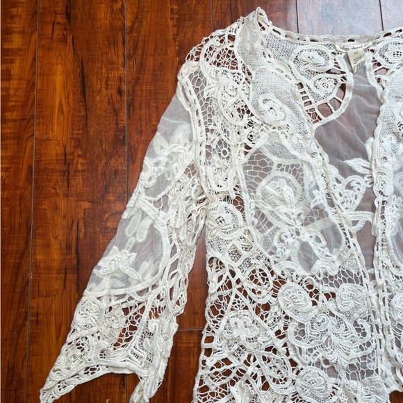 Open front lace Cardigan Indigo Thread Co, Size S/M - Picture 3 of 9